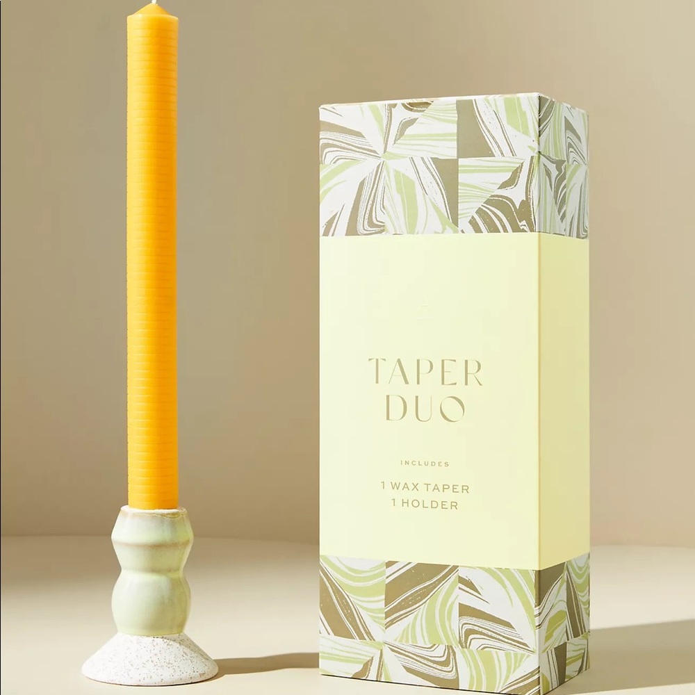 Anthropologie BRAND NEW, Taper Duo Candle & Holder Gift Set